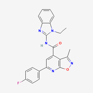 N-(1-ethyl-1H-benzimidazol-2-yl)-6-(4-fluorophenyl)-3-methyl[1,2]oxazolo[5,4-b]pyridine-4-carboxamide