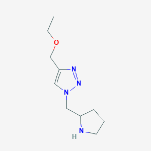 molecular formula C10H18N4O B1492619 4-(乙氧基甲基)-1-(吡咯烷-2-基甲基)-1H-1,2,3-三唑 CAS No. 2097978-72-6