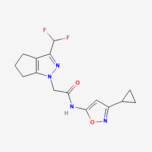 N-(3-cyclopropyl-1,2-oxazol-5-yl)-2-[3-(difluoromethyl)-5,6-dihydrocyclopenta[c]pyrazol-1(4H)-yl]acetamide