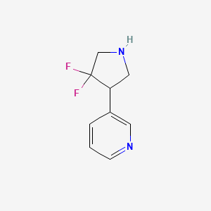molecular formula C9H10F2N2 B1492621 3-(4,4-Difluoropyrrolidin-3-yl)pyridine CAS No. 2092712-94-0