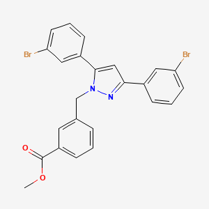 methyl 3-{[3,5-bis(3-bromophenyl)-1H-pyrazol-1-yl]methyl}benzoate