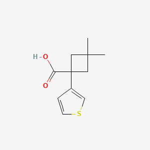 molecular formula C11H14O2S B1492623 3,3-Dimethyl-1-(thiophen-3-yl)cyclobutane-1-carboxylic acid CAS No. 2092565-81-4