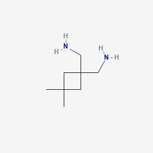 molecular formula C8H18N2 B1492624 (3,3-二甲基环丁烷-1,1-二基)二甲胺 CAS No. 2098069-32-8