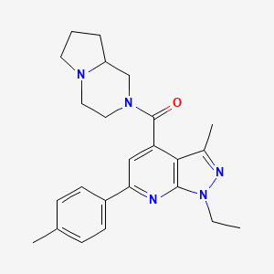 [1-Ethyl-3-methyl-6-(4-methylphenyl)-1H-pyrazolo[3,4-B]pyridin-4-YL][hexahydropyrrolo[1,2-A]pyrazin-2(1H)-YL]methanone