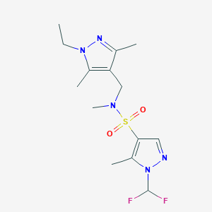 1-(difluoromethyl)-N-[(1-ethyl-3,5-dimethyl-1H-pyrazol-4-yl)methyl]-N,5-dimethyl-1H-pyrazole-4-sulfonamide