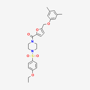 {5-[(3,5-Dimethylphenoxy)methyl]furan-2-yl}{4-[(4-ethoxyphenyl)sulfonyl]piperazin-1-yl}methanone