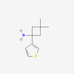 molecular formula C10H15NS B1492626 3,3-二甲基-1-(噻吩-3-基)环丁-1-胺 CAS No. 2097963-75-0
