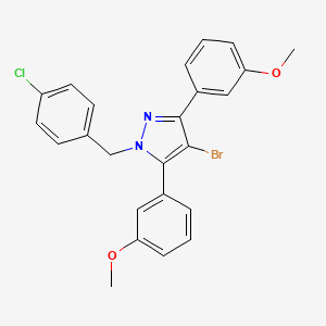 4-bromo-1-(4-chlorobenzyl)-3,5-bis(3-methoxyphenyl)-1H-pyrazole