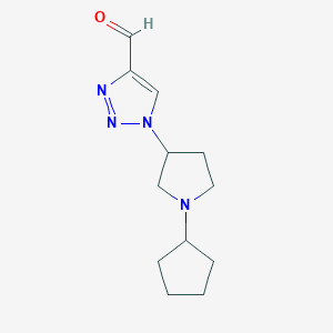 molecular formula C12H18N4O B1492630 1-(1-cyclopentylpyrrolidin-3-yl)-1H-1,2,3-triazole-4-carbaldehyde CAS No. 2098133-88-9