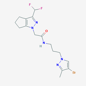 N-[3-(4-bromo-3-methyl-1H-pyrazol-1-yl)propyl]-2-[3-(difluoromethyl)-5,6-dihydrocyclopenta[c]pyrazol-1(4H)-yl]acetamide