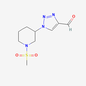 molecular formula C9H14N4O3S B1492631 1-(1-(methylsulfonyl)piperidin-3-yl)-1H-1,2,3-triazole-4-carbaldehyde CAS No. 2015515-28-1