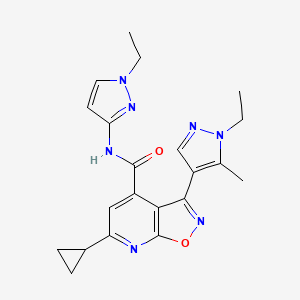 6-cyclopropyl-3-(1-ethyl-5-methyl-1H-pyrazol-4-yl)-N-(1-ethyl-1H-pyrazol-3-yl)[1,2]oxazolo[5,4-b]pyridine-4-carboxamide