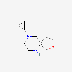 molecular formula C10H18N2O B1492633 9-环丙基-2-氧杂-6,9-二氮杂螺[4.5]癸烷 CAS No. 2098118-37-5