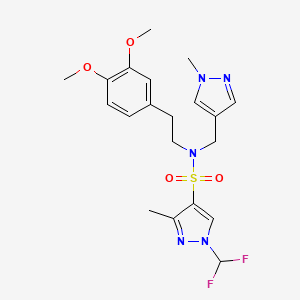 1-(difluoromethyl)-N-[2-(3,4-dimethoxyphenyl)ethyl]-3-methyl-N-[(1-methyl-1H-pyrazol-4-yl)methyl]-1H-pyrazole-4-sulfonamide