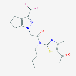 N-(5-acetyl-4-methyl-1,3-thiazol-2-yl)-N-butyl-2-[3-(difluoromethyl)-5,6-dihydrocyclopenta[c]pyrazol-1(4H)-yl]acetamide