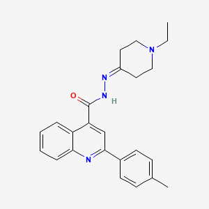 molecular formula C24H26N4O B14926363 N'-(1-ethylpiperidin-4-ylidene)-2-(4-methylphenyl)quinoline-4-carbohydrazide 