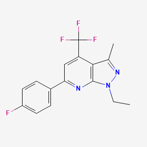 1-ethyl-6-(4-fluorophenyl)-3-methyl-4-(trifluoromethyl)-1H-pyrazolo[3,4-b]pyridine