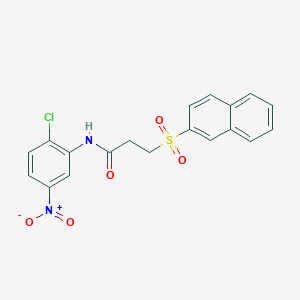 N-(2-chloro-5-nitrophenyl)-3-(naphthalen-2-ylsulfonyl)propanamide