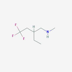 molecular formula C7H14F3N B1492638 2-乙基-4,4,4-三氟-N-甲基丁-1-胺 CAS No. 2008046-42-0