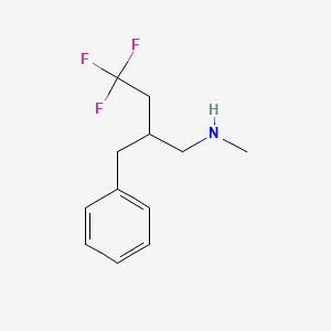 molecular formula C12H16F3N B1492639 2-benzyl-4,4,4-trifluoro-N-methylbutan-1-amine CAS No. 2003498-21-1
