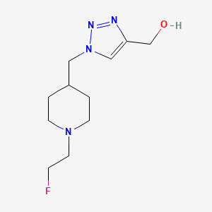 molecular formula C11H19FN4O B1492640 (1-((1-(2-氟乙基)哌啶-4-基)甲基)-1H-1,2,3-三唑-4-基)甲醇 CAS No. 2098122-07-5