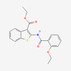 molecular formula C20H19NO4S B14926409 Ethyl 2-[(2-ethoxybenzoyl)amino]-1-benzothiophene-3-carboxylate 