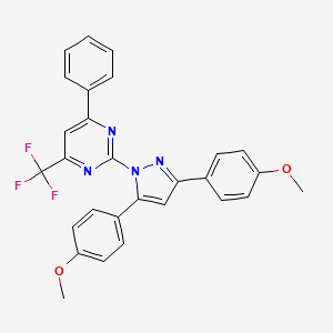 2-[3,5-bis(4-methoxyphenyl)-1H-pyrazol-1-yl]-4-phenyl-6-(trifluoromethyl)pyrimidine