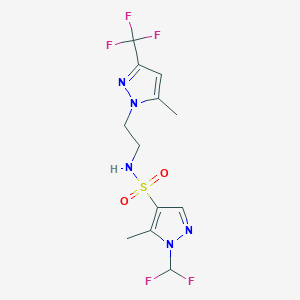 1-(difluoromethyl)-5-methyl-N-{2-[5-methyl-3-(trifluoromethyl)-1H-pyrazol-1-yl]ethyl}-1H-pyrazole-4-sulfonamide