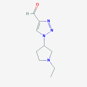 molecular formula C9H14N4O B1492644 1-(1-ethylpyrrolidin-3-yl)-1H-1,2,3-triazole-4-carbaldehyde CAS No. 2092718-82-4