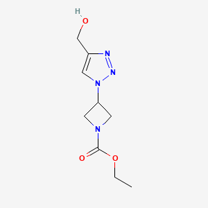 molecular formula C9H14N4O3 B1492647 ethyl 3-(4-(hydroxymethyl)-1H-1,2,3-triazol-1-yl)azetidine-1-carboxylate CAS No. 2098109-36-3
