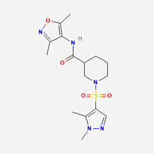 N-(3,5-dimethyl-1,2-oxazol-4-yl)-1-[(1,5-dimethyl-1H-pyrazol-4-yl)sulfonyl]piperidine-3-carboxamide