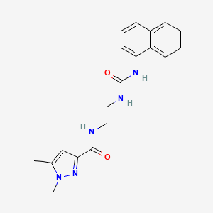 1,5-dimethyl-N-{2-[(naphthalen-1-ylcarbamoyl)amino]ethyl}-1H-pyrazole-3-carboxamide