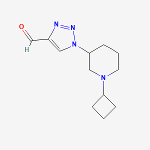 molecular formula C12H18N4O B1492649 1-(1-环丁基哌啶-3-基)-1H-1,2,3-三唑-4-甲醛 CAS No. 2097964-46-8
