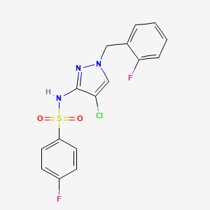 N-[4-chloro-1-(2-fluorobenzyl)-1H-pyrazol-3-yl]-4-fluorobenzenesulfonamide