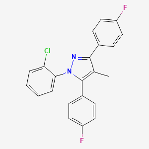 molecular formula C22H15ClF2N2 B14926508 1-(2-chlorophenyl)-3,5-bis(4-fluorophenyl)-4-methyl-1H-pyrazole 