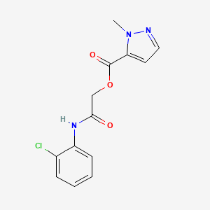 molecular formula C13H12ClN3O3 B14926532 2-Methyl-2H-pyrazole-3-carboxylic acid (2-chloro-phenylcarbamoyl)-methyl ester 