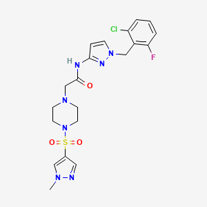 N-[1-(2-chloro-6-fluorobenzyl)-1H-pyrazol-3-yl]-2-{4-[(1-methyl-1H-pyrazol-4-yl)sulfonyl]piperazin-1-yl}acetamide