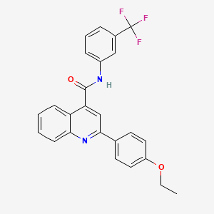 molecular formula C25H19F3N2O2 B14926586 2-(4-ethoxyphenyl)-N-[3-(trifluoromethyl)phenyl]quinoline-4-carboxamide 