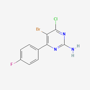 molecular formula C10H6BrClFN3 B1492660 5-溴-4-氯-6-(4-氟苯基)嘧啶-2-胺 CAS No. 2092793-20-7