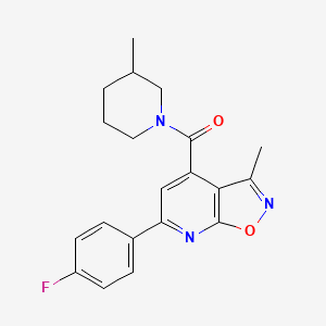 molecular formula C20H20FN3O2 B14926612 [6-(4-Fluorophenyl)-3-methyl[1,2]oxazolo[5,4-b]pyridin-4-yl](3-methylpiperidin-1-yl)methanone 