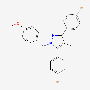 molecular formula C24H20Br2N2O B14926632 3,5-bis(4-bromophenyl)-1-(4-methoxybenzyl)-4-methyl-1H-pyrazole 