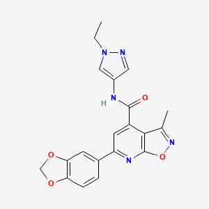 6-(1,3-benzodioxol-5-yl)-N-(1-ethyl-1H-pyrazol-4-yl)-3-methyl[1,2]oxazolo[5,4-b]pyridine-4-carboxamide