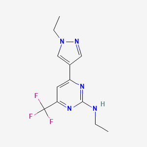 N-ethyl-4-(1-ethyl-1H-pyrazol-4-yl)-6-(trifluoromethyl)pyrimidin-2-amine