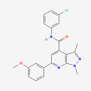 N-(3-chlorophenyl)-6-(3-methoxyphenyl)-1,3-dimethyl-1H-pyrazolo[3,4-b]pyridine-4-carboxamide