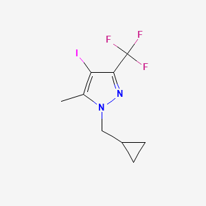 molecular formula C9H10F3IN2 B1492668 1-(环丙基甲基)-4-碘-5-甲基-3-(三氟甲基)-1H-吡唑 CAS No. 2091138-95-1
