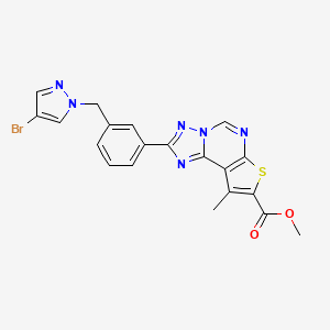 methyl 2-{3-[(4-bromo-1H-pyrazol-1-yl)methyl]phenyl}-9-methylthieno[3,2-e][1,2,4]triazolo[1,5-c]pyrimidine-8-carboxylate