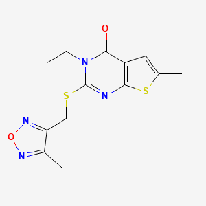 3-ethyl-6-methyl-2-{[(4-methyl-1,2,5-oxadiazol-3-yl)methyl]sulfanyl}thieno[2,3-d]pyrimidin-4(3H)-one