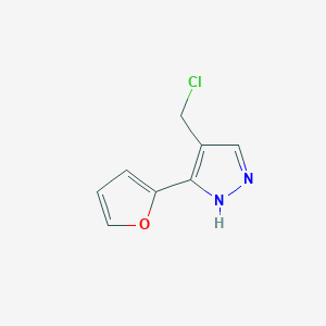 molecular formula C8H7ClN2O B1492679 4-(chloromethyl)-3-(furan-2-yl)-1H-pyrazole CAS No. 2091713-90-3