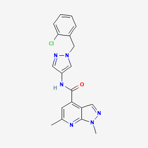 N-[1-(2-chlorobenzyl)-1H-pyrazol-4-yl]-1,6-dimethyl-1H-pyrazolo[3,4-b]pyridine-4-carboxamide