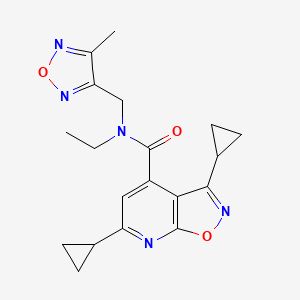 3,6-dicyclopropyl-N-ethyl-N-[(4-methyl-1,2,5-oxadiazol-3-yl)methyl][1,2]oxazolo[5,4-b]pyridine-4-carboxamide